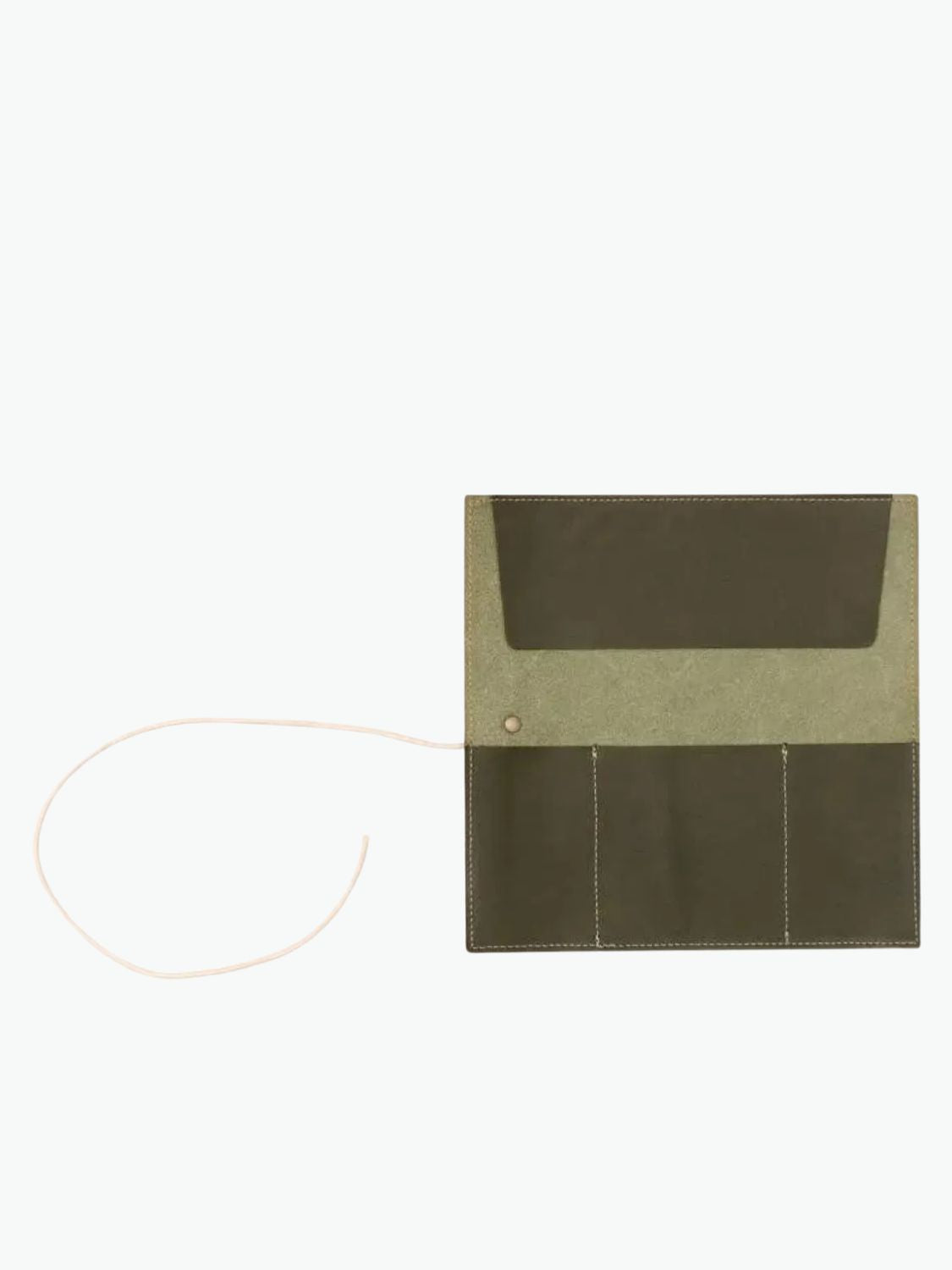 Paper Republic Le Porte Plume Leather Pen and Pencil Case Olive Green